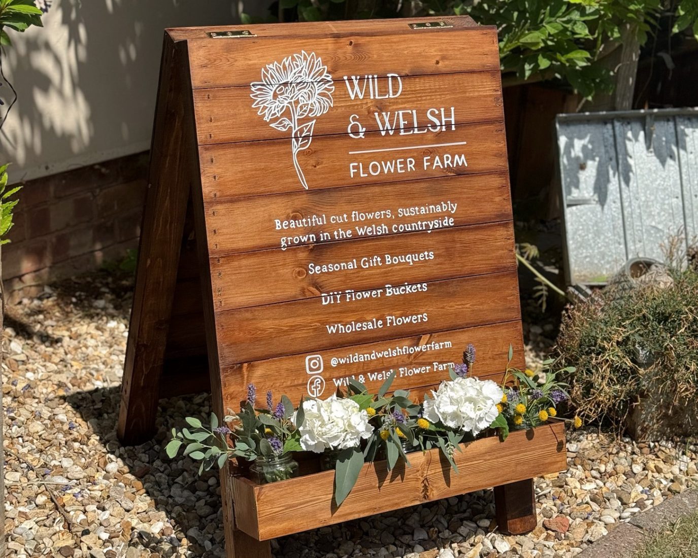 Flower Box Frame Sign Flower Box A-Frame • Little Wootton